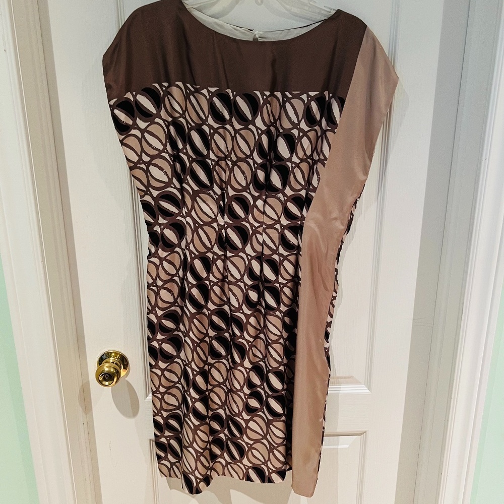 Piazza Sempione - Made in Italy, 100% Silk Dress, Italian Size 42, Good Cond!